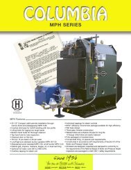 MPH Spec Sheet - Columbia Boiler