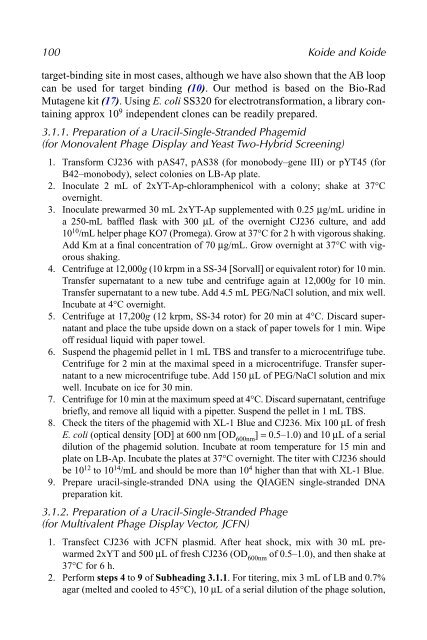 Protein Engineering Protocols - Mycobacteriology research center