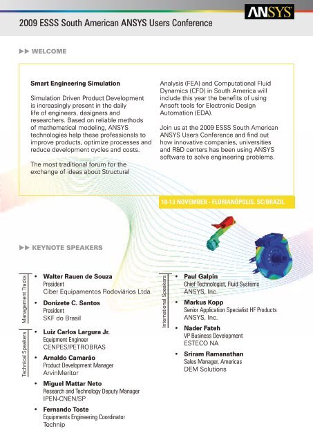 2009 ESSS South American ANSYS Users Conference