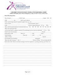 The Children with Intensive Needs Referral form - Montgomery ...