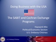Mr. Hayward Alto - The SABIT and Cohran Exchange Program