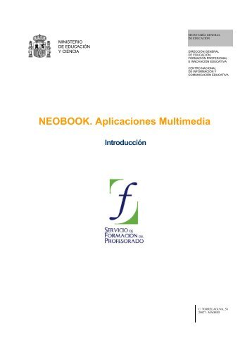 NEOBOOK. Aplicaciones Multimedia - Instituto Nacional de ...