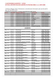 calendario lezioni 1Â° anno scuola di specializzazione in psichiatria ...