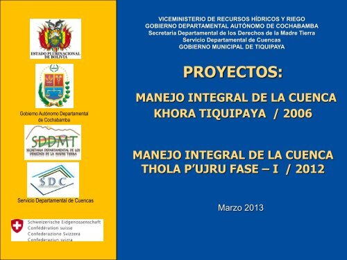 MANEJO INTEGRAL DE LA CUENCA PAIRUMANI Cuenca ...