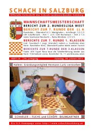 19. Jahrgang - Heft 19 - Schach-Landesverband Salzburg