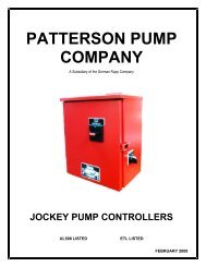 Jockey Pump Controller - Patterson Pump Company