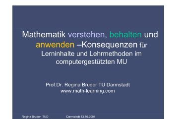 Mathematik verstehen, behalten und anwenden ... - math-learning