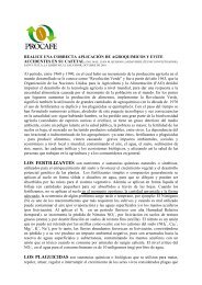 articulo tecnico uso y manejo de agroquimicos procafe ... - PROCAFÃ