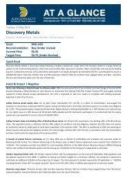 Broker Report - Argonaut - Discovery Metals Limited