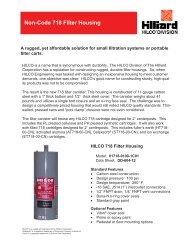 Non-Code 718 Filter Housing - Hilliard Corporation