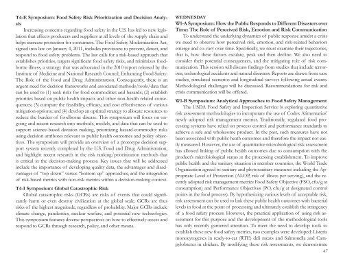 Final Program - Society for Risk Analysis