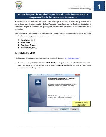 Instructivo para la instalación y el llenado de la herramienta de ...