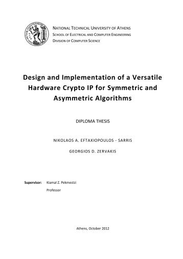 Design and Implementation of a Versatile Hardware Crypto ... - It works