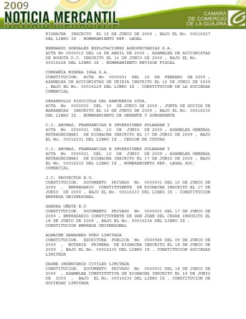LIBRO IX DE LAS SOCIEDADES COMERCIALES E ...