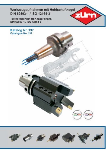 Werkzeugaufnahmen mit Hohlschaftkegel DIN 69893-1 ... - ToolSpann