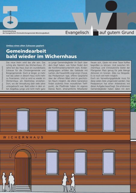 Gemeindearbeit bald wieder im Wichernhaus - EKIMG