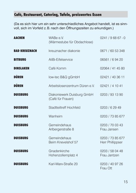 Das etwas andere Branchenbuch - Diakonie Rheinland-Westfalen ...