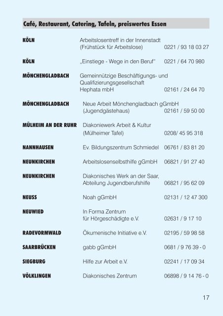 Das etwas andere Branchenbuch - Diakonie Rheinland-Westfalen ...