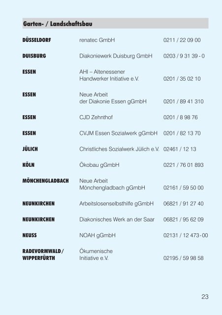 Das etwas andere Branchenbuch - Diakonie Rheinland-Westfalen ...