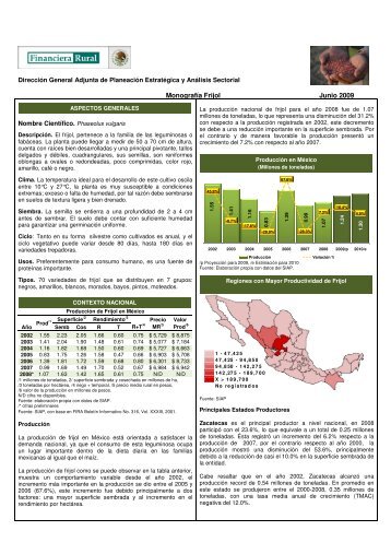 Monografía Frijol Junio 2009 - Financiera Rural