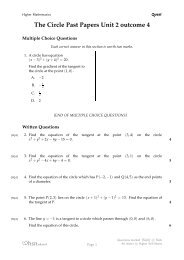 The Circle Past Papers Unit 2 outcome 4 - Mathsrevision.com