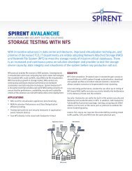 Avalanche Storage Testing with NFS - Spirent