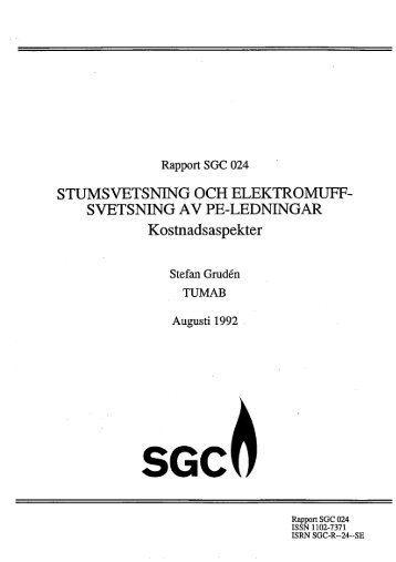 Kostnadsaspekter - SGC