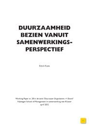 duurzaamheid bezien vanuit samenwerkings- perspectief