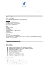 Agent de propreté Responsable adjoint des ... - Ville de Chantilly