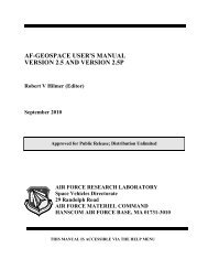 Software User's Manual - Kirtland Air Force Base