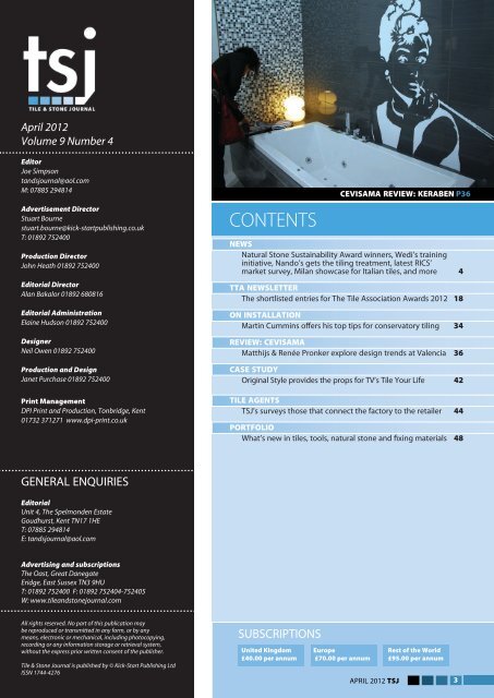 Download TSJ April 2012 - Tile and Stone Journal