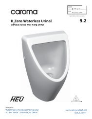 Caroma H2Zero Waterless Urinal specifications - WaterWise ...
