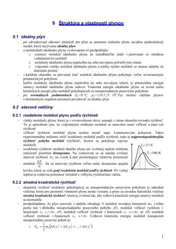 MaturitnÃ¡ tÃ©ma: Å truktÃºra a vlastnosti plynov - Zmaturuj.sk