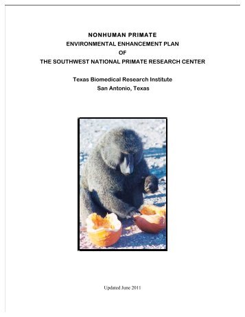 NONHUMAN PRIMATE ENVIRONMENTAL ENHANCEMENT PLAN ...