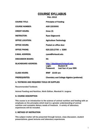 college syllabus