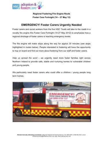 Foster Carers Urgently Needed - Belfast Health and Social Care Trust