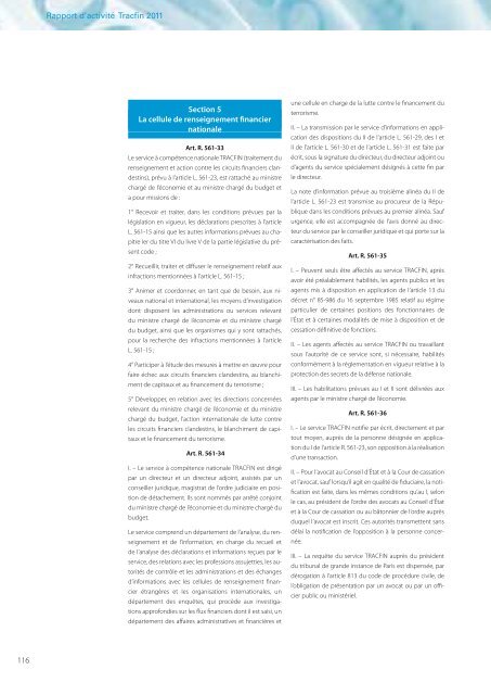 Rapport Tracfin 2011 - FONDAFIP