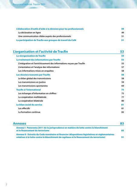 Rapport Tracfin 2011 - FONDAFIP