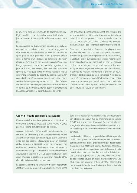 Rapport Tracfin 2011 - FONDAFIP