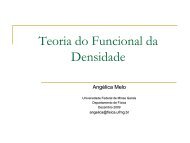 Teoria do Funcional da Densidade - Departamento de FÃ­sica - UFMG