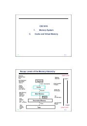 Levels of the Memory Hierarchy