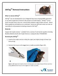 JAXTagTM Removal Instructions - JAX Mice and Services