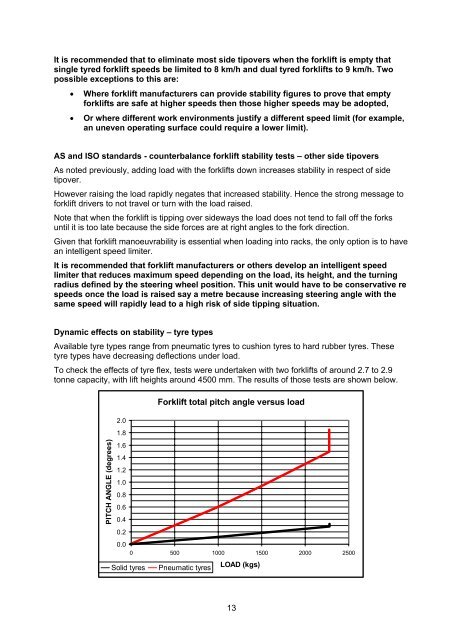 Forklift stability and other technical safety issues - Monash University