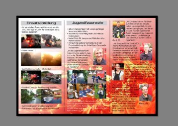 Flyer der Nachwuchswerbung - Feuerwehr Obersuhl