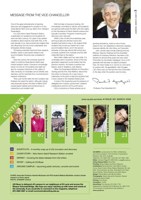 Issue 581 (March 2009) - Office of Marketing and Communications