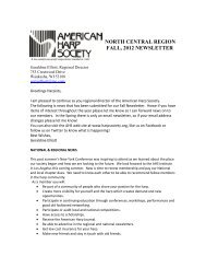 north central region fall, 2012 newsletter - American Harp Society