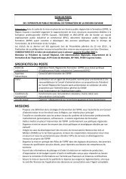 Télécharger la fiche de poste - Région Guyane