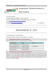 RUNDSCHREIBEN NR. 14 â 12/13 - WTTV Bezirk Arnsberg