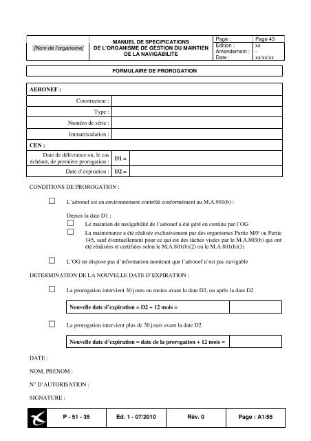 canevas de redaction du manuel des specifications de l'organisme ...