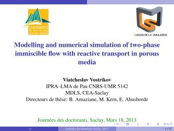 Modelling and numerical simulation of two-phase immiscible flow ...